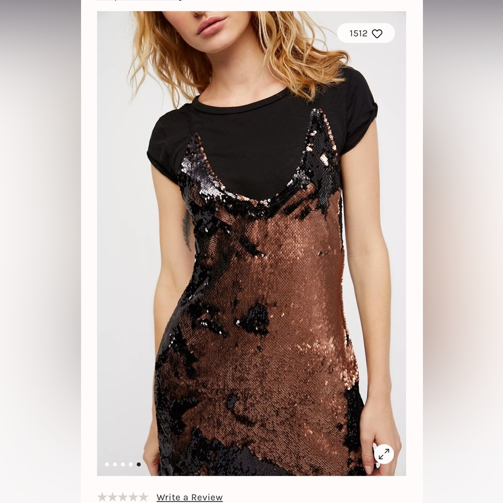 Free People Seeing Double Sequin Dress